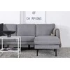 Venture Design Sofos lova, Zoom U-sofa, 260x154 cm, Pilka