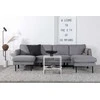 Venture Design Sofos lova, Zoom U-sofa, 260x154 cm, Pilka