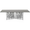 Venture Design Sofos stalas, akmuo, 140x60 cm, juodas