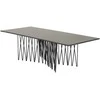 Venture Design Sofos stalas, akmuo, 140x60 cm, juodas
