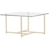 Venture Design Sofos stalas, hibridinis, 80x80 cm, skaidrus