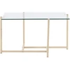 Venture Design Sofos stalas, hibridinis, 80x80 cm, skaidrus