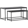 Venture Design Sofos stalas, Mallan Staal, 100x43 cm, Juodas
