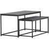 Venture Design Sofos stalas, Mallan Staal, 100x43 cm, Juodas