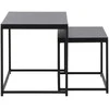 Venture Design Sofos stalas, Mallan Staal, 100x43 cm, Juodas