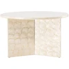 Venture Design Sofos stalas, Smögen, ⌀70 cm, Bėžio spalva