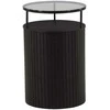 Venture Design Šoninis stalas, Bovall, ø37 cm, Juodas