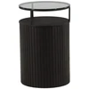 Venture Design Šoninis stalas, Bovall, ø37 cm, Juodas
