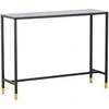Venture Design Šoninis stalas, Dipp su lentyna, 100x30x75 cm, Juodas