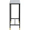 Venture Design Šoninis stalas, Dipp su lentyna, 100x30x75 cm, Juodas