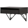 Venture Design Šoninis staliukas MDF juodas, su talpa
