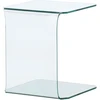 Venture Design Šoninis staliukas Telemark 45x45x53 cm Skaidrus stiklas