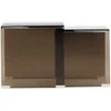 Venture Design Šoninis staliukas Telemark 42x42x42 cm Rudas Stiklas
