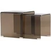 Venture Design Šoninis staliukas Telemark 42x42x42 cm Rudas Stiklas