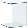 Venture Design Šoninis staliukas Telemark 45x45x53 cm Skaidrus stiklas