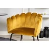 Venture Design Stalas, Estelle, ø106 cm, Juoda; Kėdė, Limhamn, 54x76 cm, Aukso spalvos