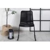 Venture Design Sulankstoma kėdė Lindos 44x40 cm Juoda Virvė Plienas