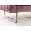 Venture Design trivietė sofa Boom, dulkėtai rožinė/auksinė, poliesterinis veliūras