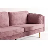 Venture Design trivietė sofa Boom, dulkėtai rožinė/auksinė, poliesterinis veliūras