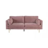 Venture Design trivietė sofa Boom, dulkėtai rožinė/auksinė, poliesterinis veliūras