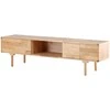 Venture Design TV spintelė Skärhamn 200x45x55 cm natūralaus kaučiuko medienos