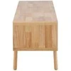 Venture Design TV spintelė Skärhamn 200x45x55 cm natūralaus kaučiuko medienos