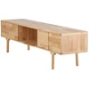 Venture Design TV spintelė Skärhamn 200x45x55 cm natūralaus kaučiuko medienos
