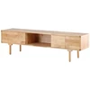 Venture Design TV spintelė Skärhamn 200x45x55 cm natūralaus kaučiuko medienos