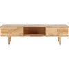 Venture Design TV spintelė Skärhamn 200x45x55 cm natūralaus kaučiuko medienos