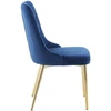 Venture Design Valgomasis kėdė, aksomas Lyx, 66x50x88.5 cm, mėlyna