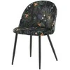 Venture Design Valgomasis kėdė, aksomas, 48x50x77 cm, juoda