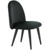 Venture Design Valgomasis kėdė, aksominis XXS 2 vnt., 40x42x60 cm, juoda