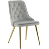 Venture Design Valgomasis kėdė, aksominis prabangus modelis, 66x50x88.5 cm, pilka