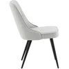 Venture Design Valgomasis kėdė, aksominis prabangus, 66x50x88,5 cm, pilka
