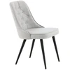 Venture Design Valgomasis kėdė, aksominis prabangus, 66x50x88,5 cm, pilka
