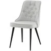 Venture Design Valgomasis kėdė, aksominis prabangus, 66x50x88,5 cm, pilka