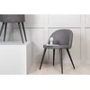 Venture Design Valgomasis kėdė, aksomo audinys, 57x76.5x50 cm, pilka