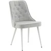 Venture Design Valgomasis kėdė, aksomo prabanga, 66x50x88.5 cm, šviesiai pilka
