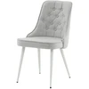 Venture Design Valgomasis kėdė, aksomo prabanga, 66x50x88.5 cm, šviesiai pilka