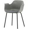 Venture Design Valgomasis kėdė, Komfortiška plastikinė, 52x60.5x79.5 cm, Pilka