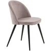 Venture Home Valgomojo kėdės Velvet, 2vnt., juodos/rožinės, velvetas