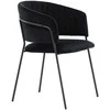 Venture Design Valgomasis kėdė, Selma, 2 vnt., 58x54x82 cm, Juoda