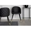 Venture Home Valgomojo kėdės Velvet, 2vnt., juodos, odos imitacijos