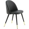 Venture Home Valgomojo kėdės Velvet, 2vnt., juodos, odos imitacijos