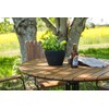 Lauko baldų komplektas Venture Design Valgomasis komplektas, Holmsund, ⌀103 cm, Juoda/Natūrali