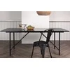 Venture Design Valgomasis stalas, Astrid, 200x90 cm, Juodas