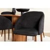 Venture Design Valgomasis stalas, Bianca, ⌀110 cm, Riešutas/Juoda furniruota + Valgomasis kėdė, Arch, 55x83x48.5 cm, Riešutas/Juoda