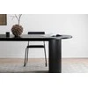 Venture Design Valgomasis stalas, Bianca ovalus, 75x200x90 cm, juodas
