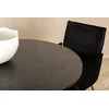 Venture Design Valgomasis stalas, Bianca, ⌀110 cm, Juodas / Valgomasis kėdė, Petra, 60x87x57 cm, Juoda