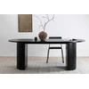 Venture Design Valgomasis stalas, Bianca ovalus, 75x200x90 cm, juodas